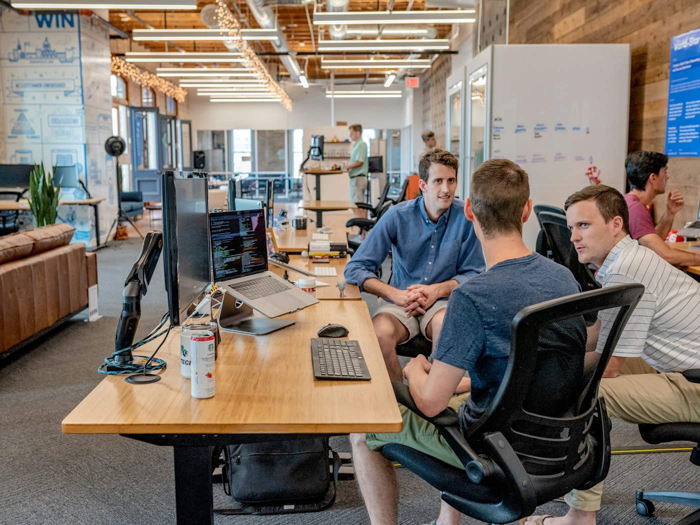 Business team building a lead generation strategy